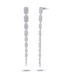 1.35ct 14k White Gold Diamond Serpentine Earring