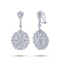 4.72ct 18k White Gold Diamond Earring
