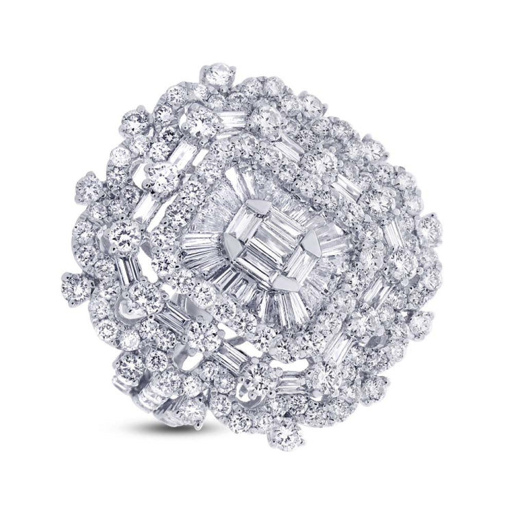3.45ct 18k White Gold Diamond Lady's Ring