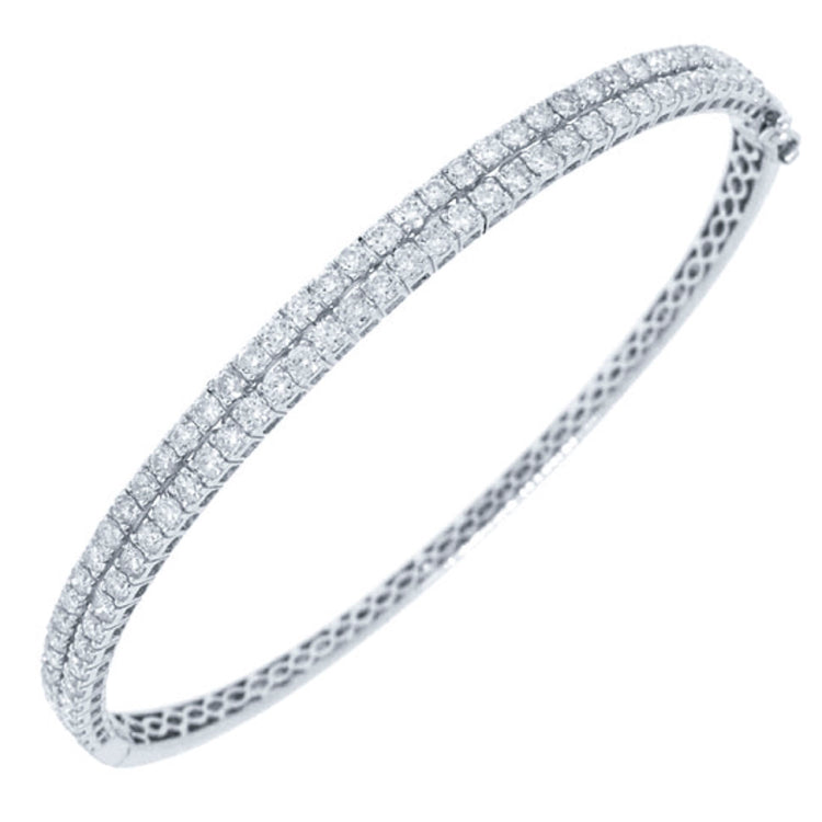 2.09ct 18k White Gold Diamond Bangle