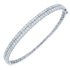 2.09ct 18k White Gold Diamond Bangle