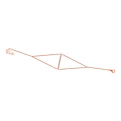 0.14ct 14k Rose Gold Diamond Bar Bracelet