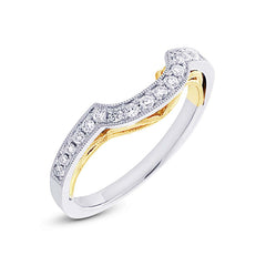 0.23ct 14k Two-tone Gold Diamond Shadow Band