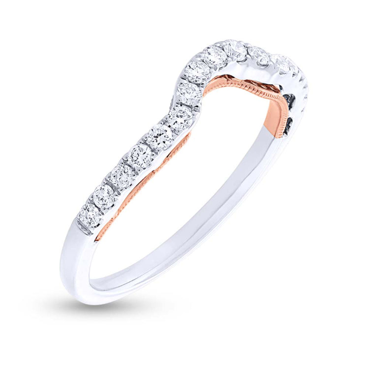 0.31ct 14k Two-tone Rose Gold Diamond Shadow Band