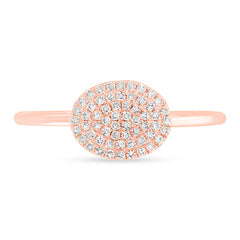 0.17ct 14k Rose Gold Diamond Pave Ring