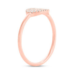 0.17ct 14k Rose Gold Diamond Pave Ring