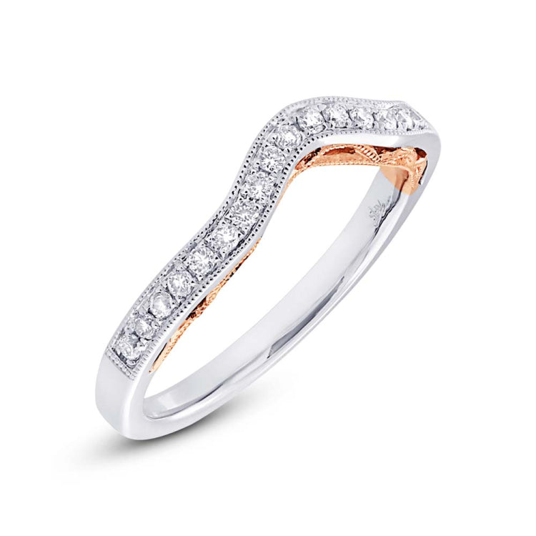 0.23ct 14k Two-tone Rose Gold Diamond Shadow Band