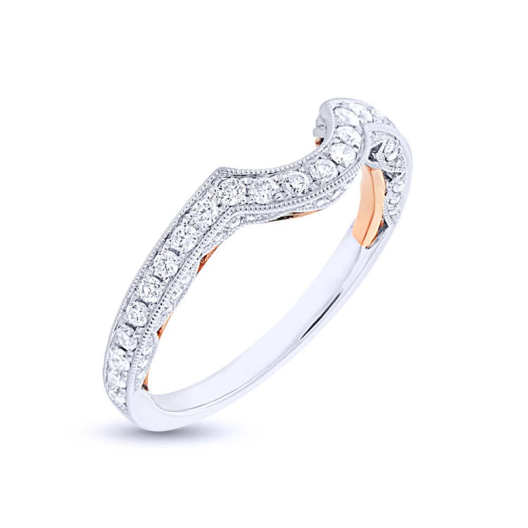 0.51ct 14k Two-tone Rose Gold Diamond Shadow Band