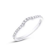 0.19ct 14k White Gold Diamond Shadow Band