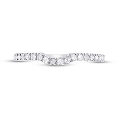0.19ct 14k White Gold Diamond Shadow Band