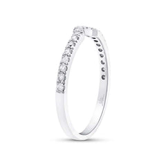 0.19ct 14k White Gold Diamond Shadow Band