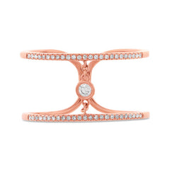 0.24ct 14k Rose Gold Diamond Lady's Ring Size 11.25