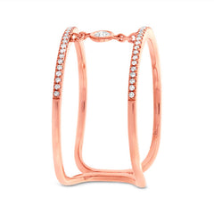 0.24ct 14k Rose Gold Diamond Lady's Ring Size 11.25