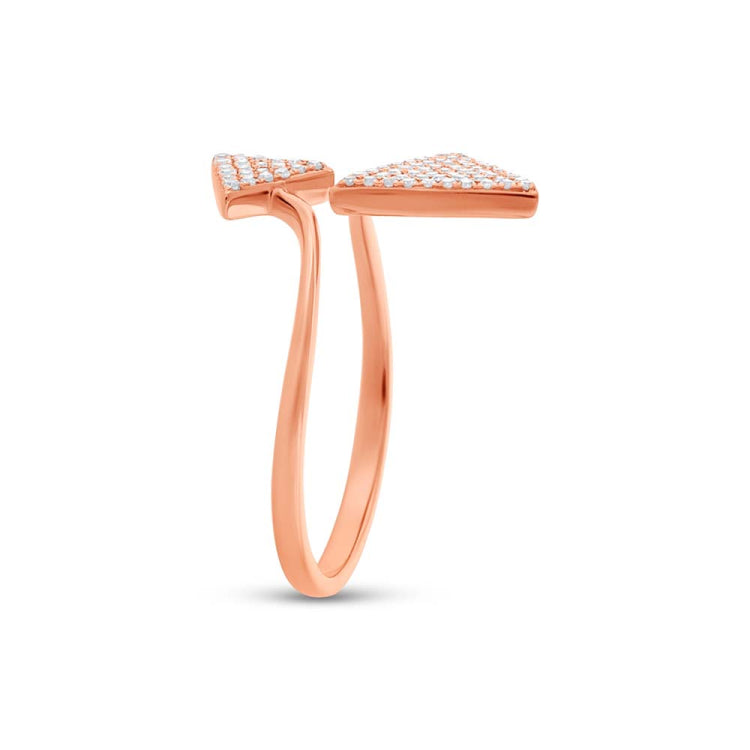 0.21ct 14k Rose Gold Diamond Triangle Lady's Ring