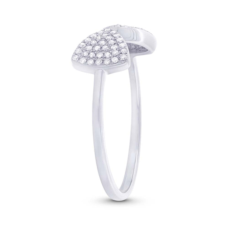 0.18ct 14k White Gold Diamond Triangle Lady's Ring