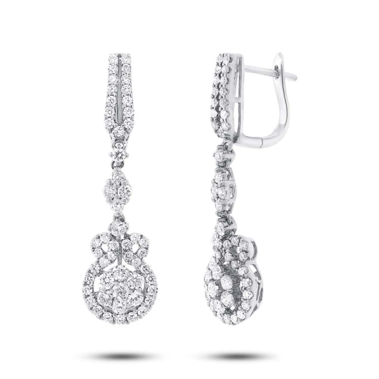 1.76ct 18k White Gold Diamond Earring