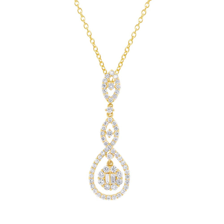 1.35ct 18k Yellow Gold Diamond Pendant