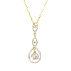 1.35ct 18k Yellow Gold Diamond Pendant