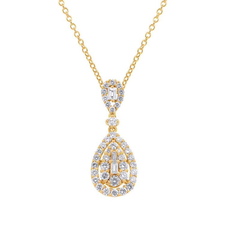 0.78ct 18k Yellow Gold Diamond Pendant