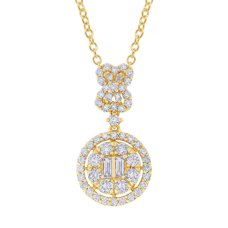 1.24ct 18k Yellow Gold Diamond Pendant