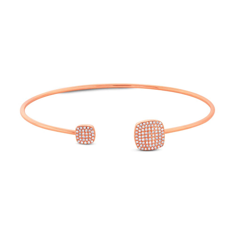 0.31ct 14k Rose Gold Diamond Bangle