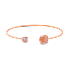 0.31ct 14k Rose Gold Diamond Bangle