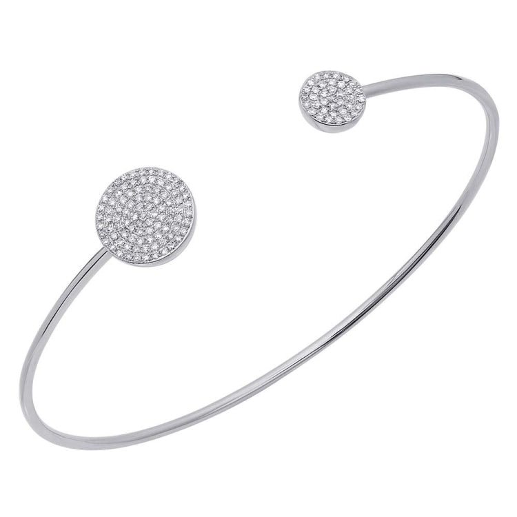 0.37ct 14k White Gold Diamond Bangle