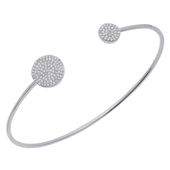 0.37ct 14k White Gold Diamond Bangle