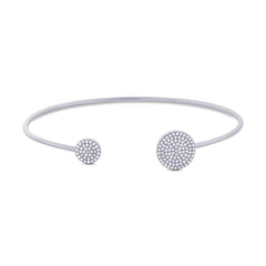 0.37ct 14k White Gold Diamond Bangle