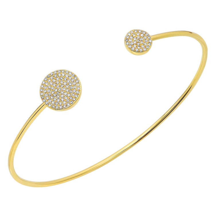0.37ct 14k Yellow Gold Diamond Bangle