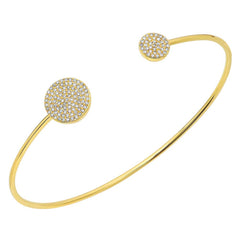 0.37ct 14k Yellow Gold Diamond Bangle