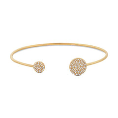 0.37ct 14k Yellow Gold Diamond Bangle