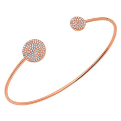 0.37ct 14k Rose Gold Diamond Bangle