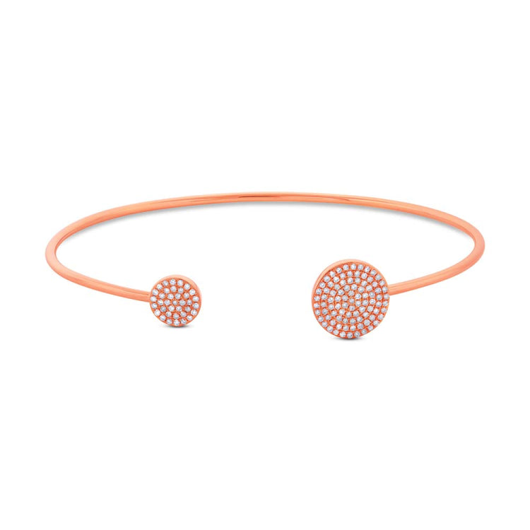 0.37ct 14k Rose Gold Diamond Bangle