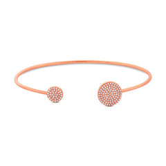 0.37ct 14k Rose Gold Diamond Bangle