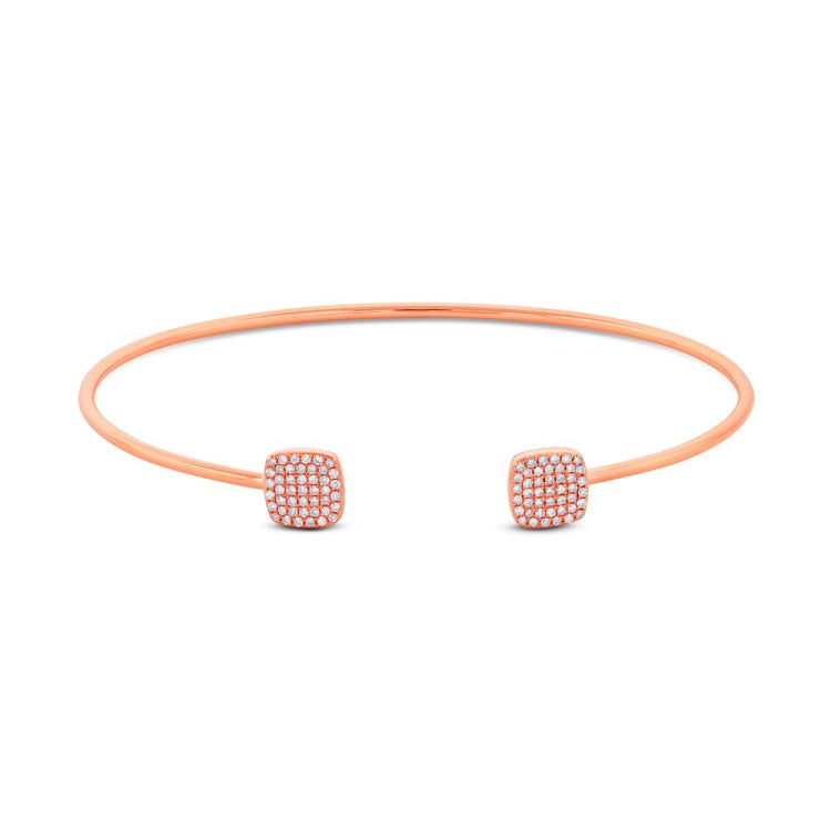 0.26ct 14k Rose Gold Diamond Bangle