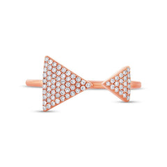 0.21ct 14k Rose Gold Diamond Triangle Lady's Ring