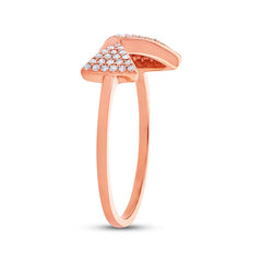 0.21ct 14k Rose Gold Diamond Triangle Lady's Ring