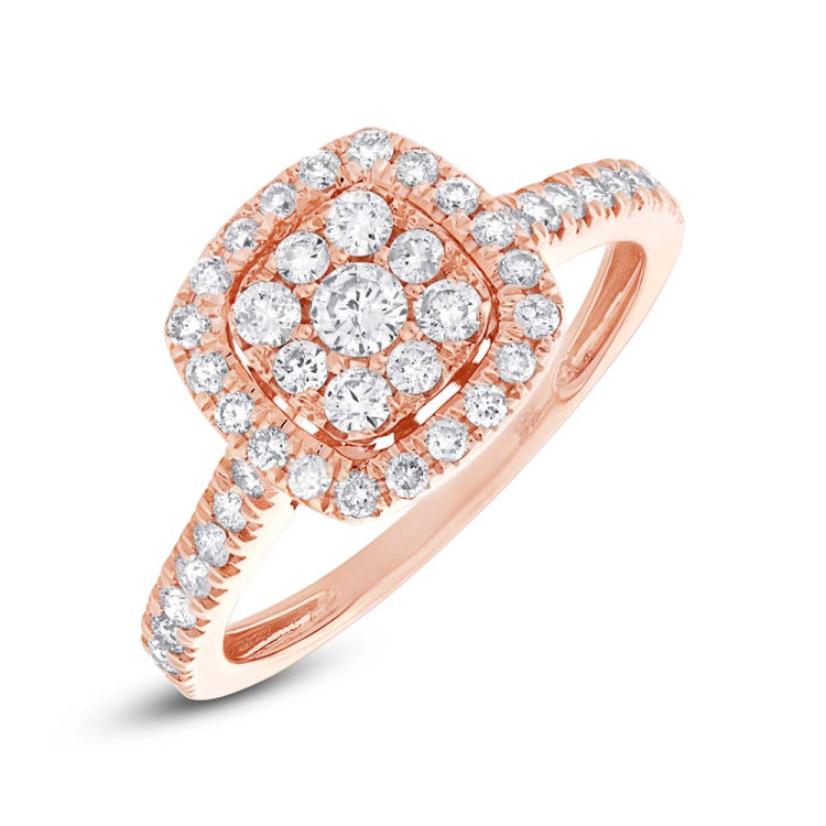0.60ct 14k Rose Gold Diamond Lady's Ring Size 6