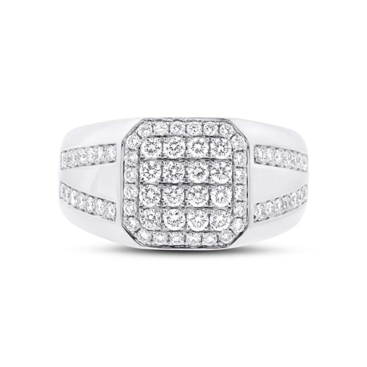 1.15ct 14k White Gold Diamond Men's Ring