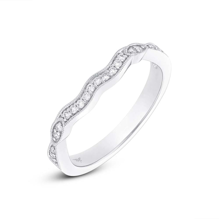 0.12ct 14k White Gold Diamond Lady's Band