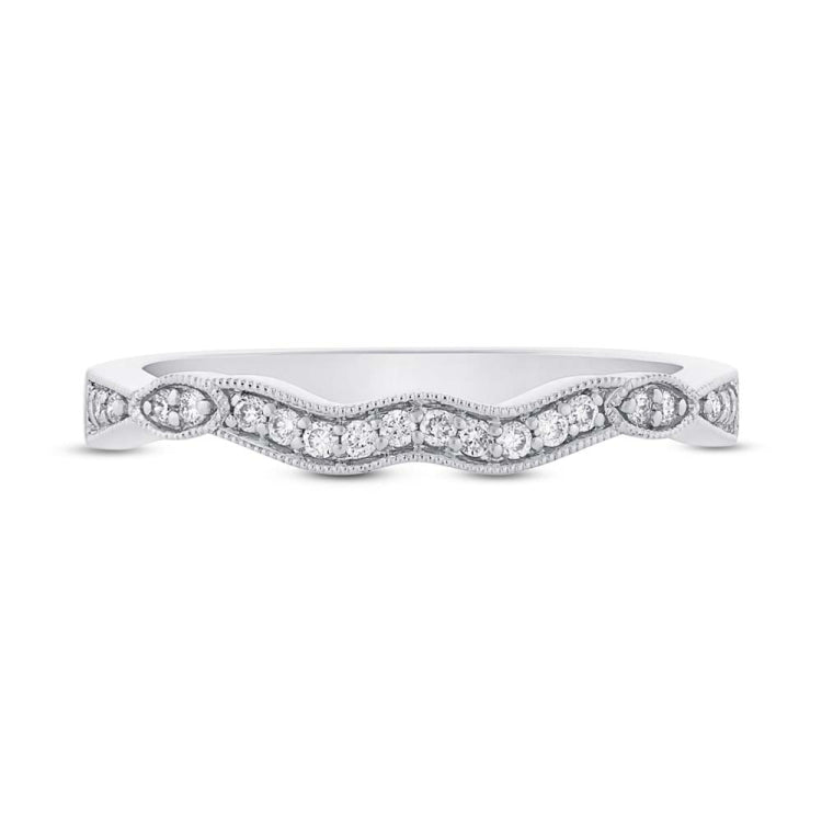 0.12ct 14k White Gold Diamond Lady's Band