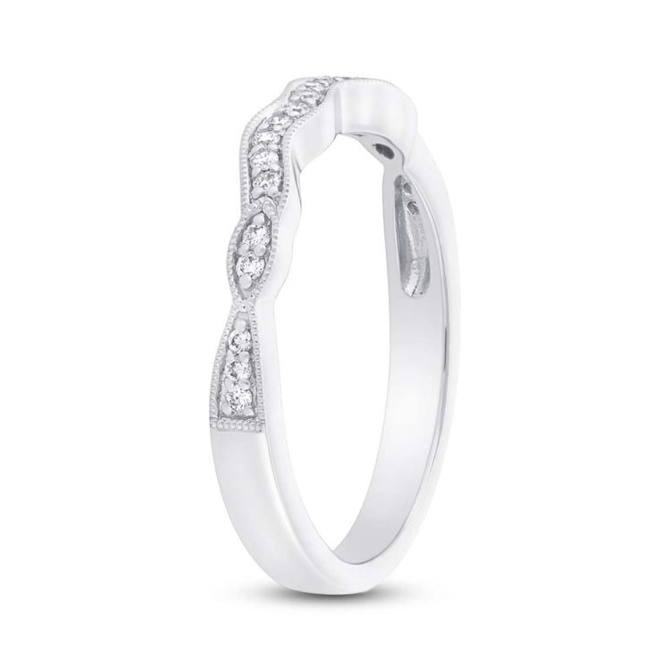 0.12ct 14k White Gold Diamond Lady's Band