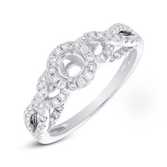 0.51ct 14k White Gold Diamond Semi-mount Ring