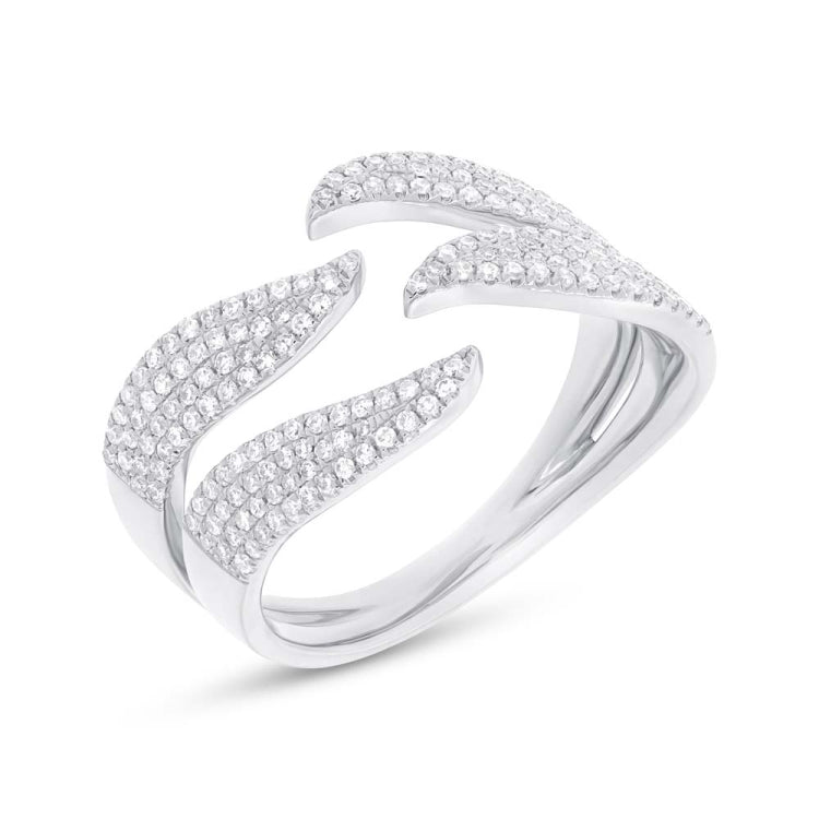 0.50ct 14k White Gold Diamond Pave Lady's Ring