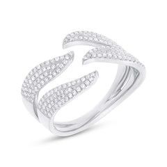 0.50ct 14k White Gold Diamond Pave Lady's Ring