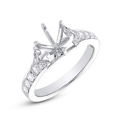 0.36ct 18k White Gold Diamond Semi-mount Ring Size 5