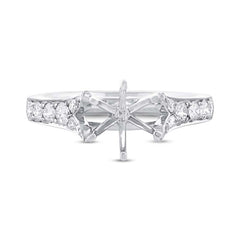 0.36ct 18k White Gold Diamond Semi-mount Ring Size 5