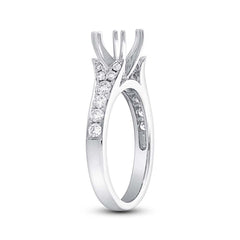 0.36ct 18k White Gold Diamond Semi-mount Ring Size 5