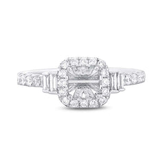 0.51ct 14k White Gold Diamond Semi-mount Ring